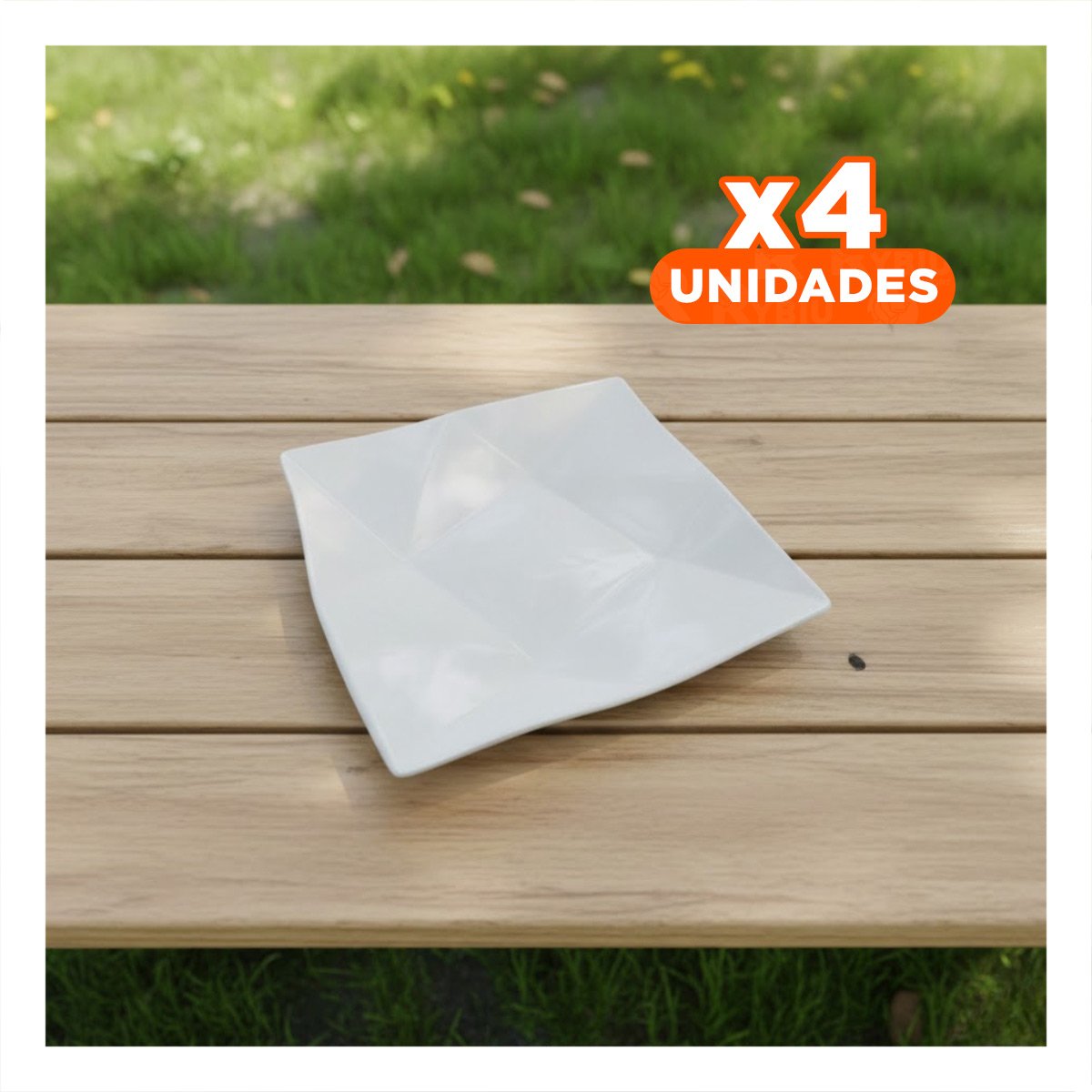 PACK4 COMPLEMENTO ELEGANTE CUADRADO MODELO ORIGAMI PARA CASA MODERNA - 1