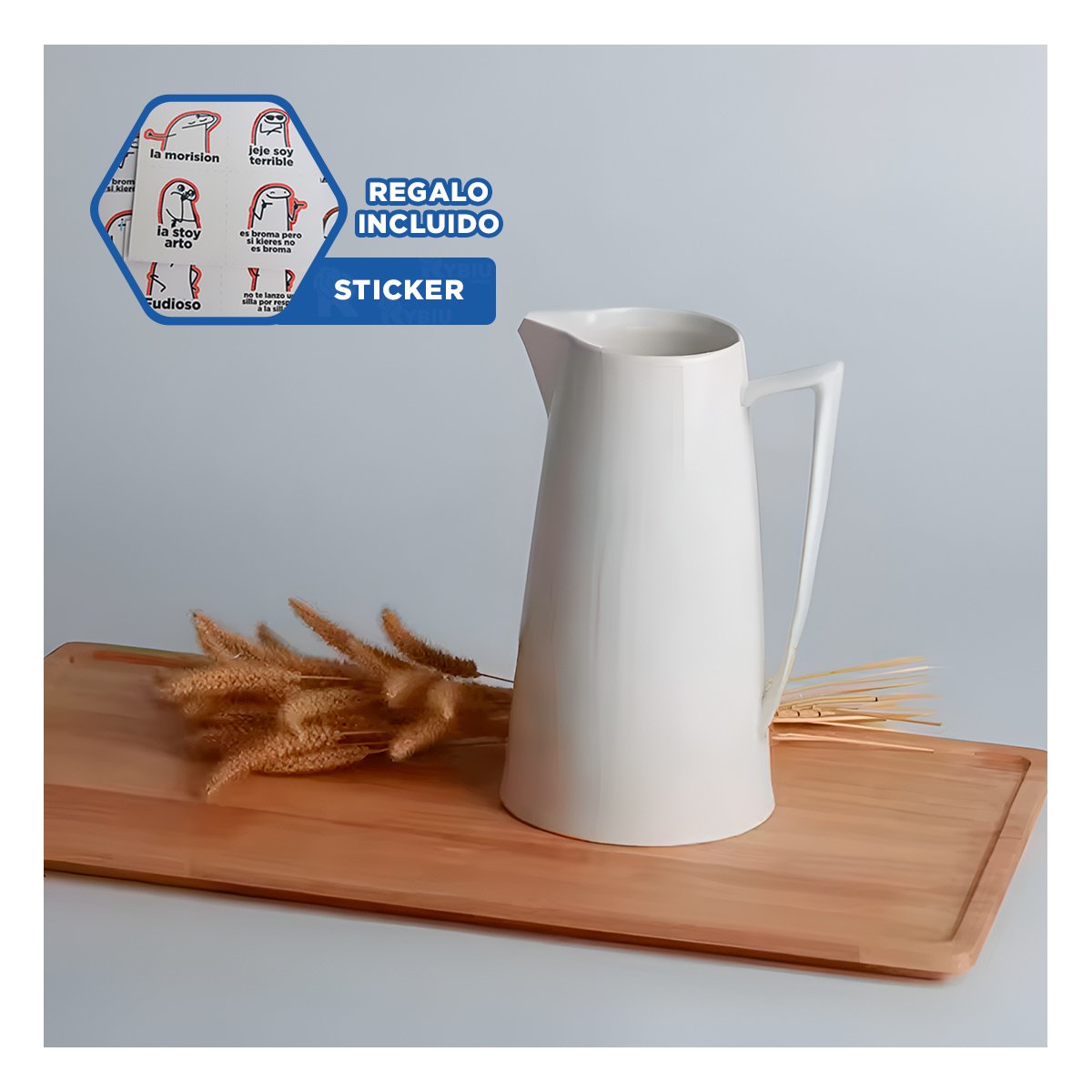 COMPLEMENTO DE CERAMICA BLANCO PARA COCINA Y HOGAR FUNCIONAL Y+REGALO STICKER - 1