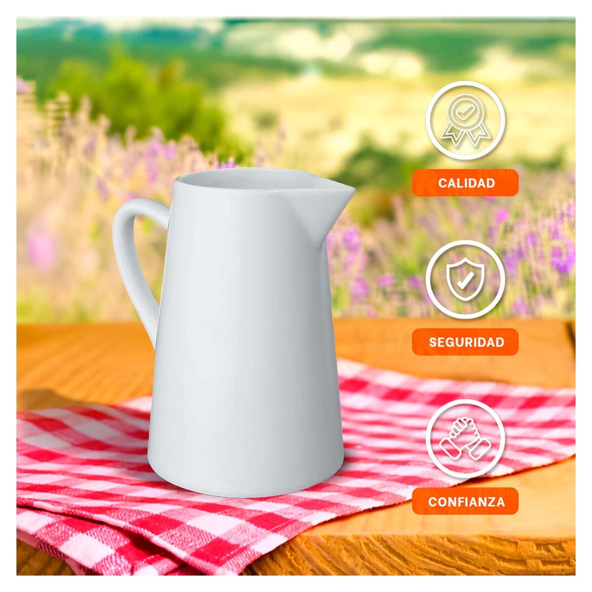 PACK2 UTENSILIO ELEGANTE DE CERAMICA BLANCO PARA ENCUENTROS EN CASA Y+REGALO STICKER - 2
