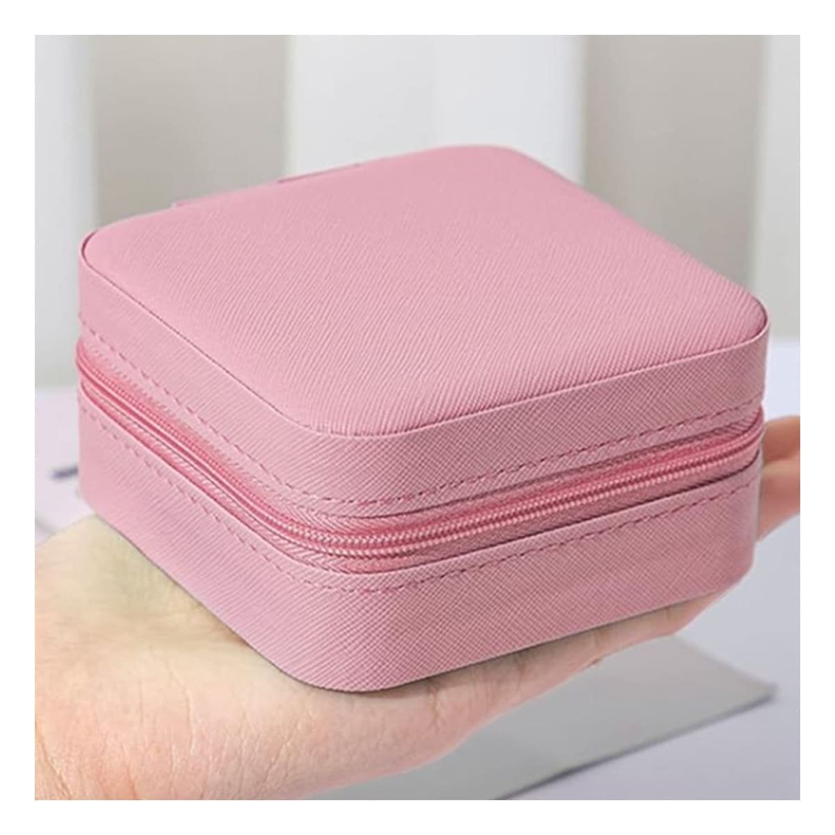 PRESENTACION JOYERO MINI PORTATIL PARA MUJER EN ROSADO CLARO Y+POST IT - 3