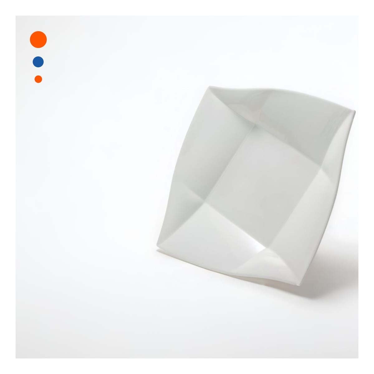 ACCESORIO CUADRADO MODELO ORIGAMI BLANCO PARA MESA Y DECORACION CONTEMPORANEA Y+LIGAS REGALO - 3