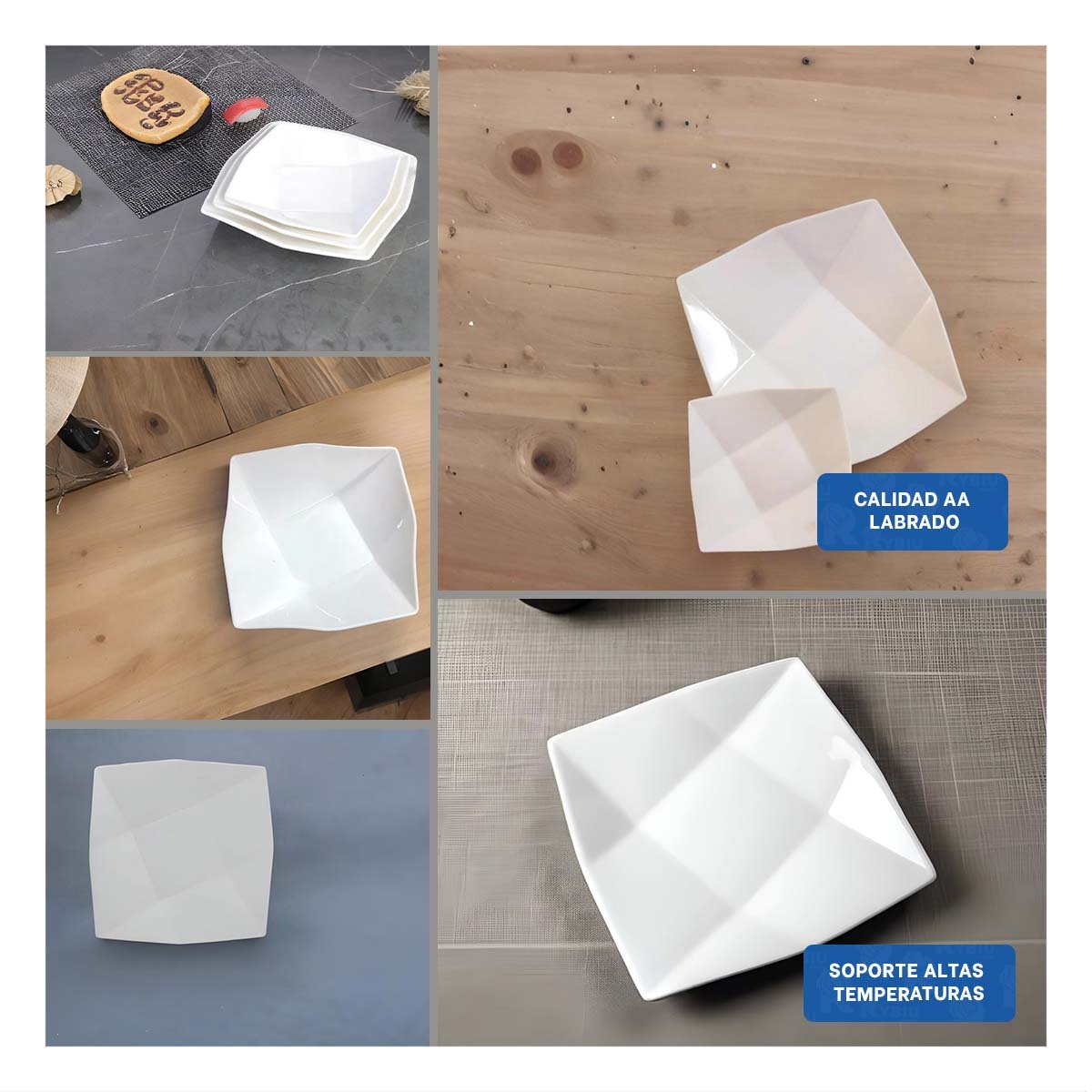 ACCESORIO CUADRADO MODELO ORIGAMI BLANCO PARA MESA Y DECORACION CONTEMPORANEA Y+LIGAS REGALO - 5