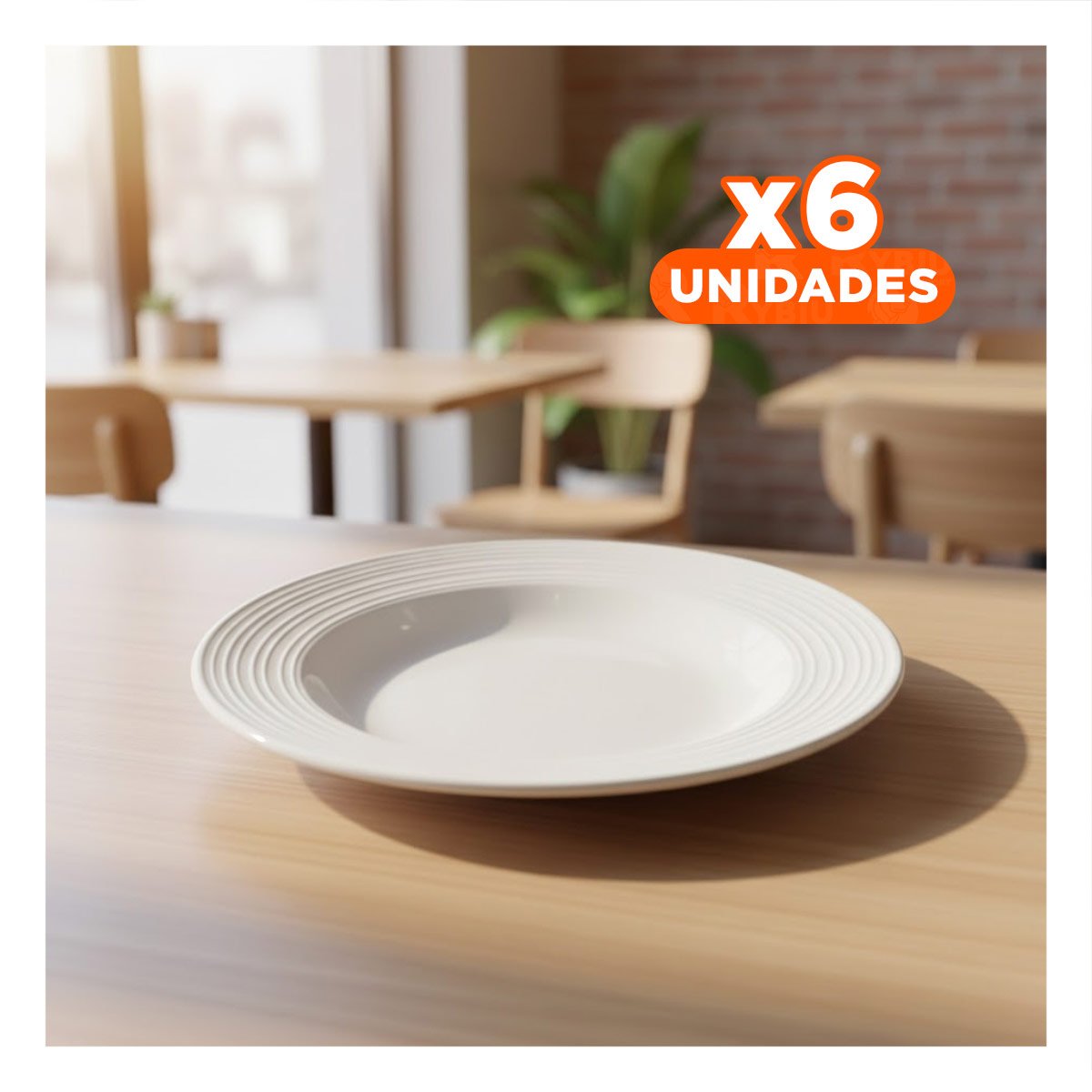 PACK6 SOPORTE ELEGANTE CIRCULAR CON BORDE A RAYAS PARA HOGAR Y MESA Y+REGALO STICKER - 1