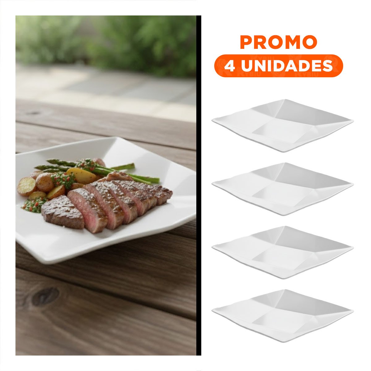 PACK4 ARTICULO DECORATIVO CUADRADO MODELO ORIGAMI BLANCO PARA HOGAR MODERNO Y+REGALO STICKER - 1