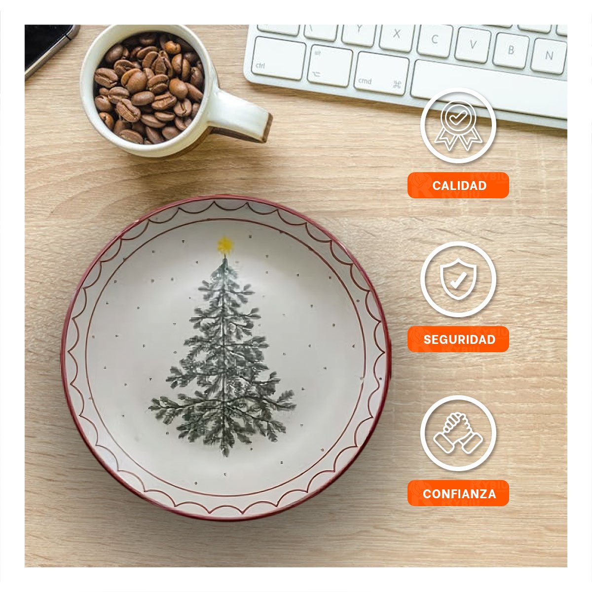 ARTICULO CIRCULAR CON ESTILO ARBOL PARA DECORACION FESTIVA Y+LIGAS REGALO - 3