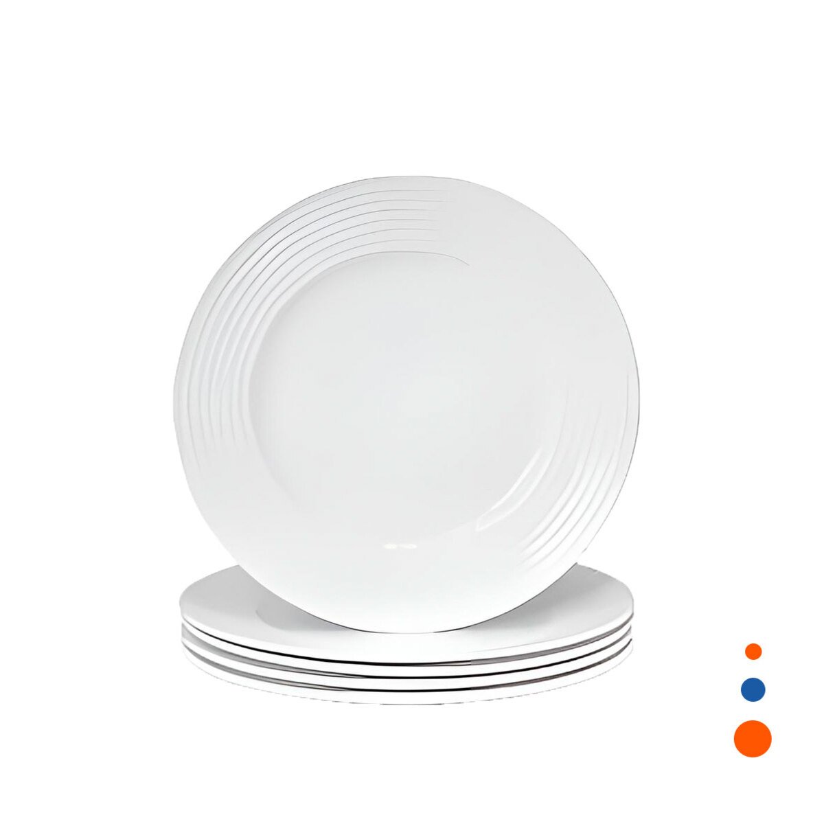PACK4 ARTICULO ELEGANTE CIRCULAR CON BORDE A RAYAS PARA COMEDOR PRINCIPAL Y+PAPEL REGALO - 3