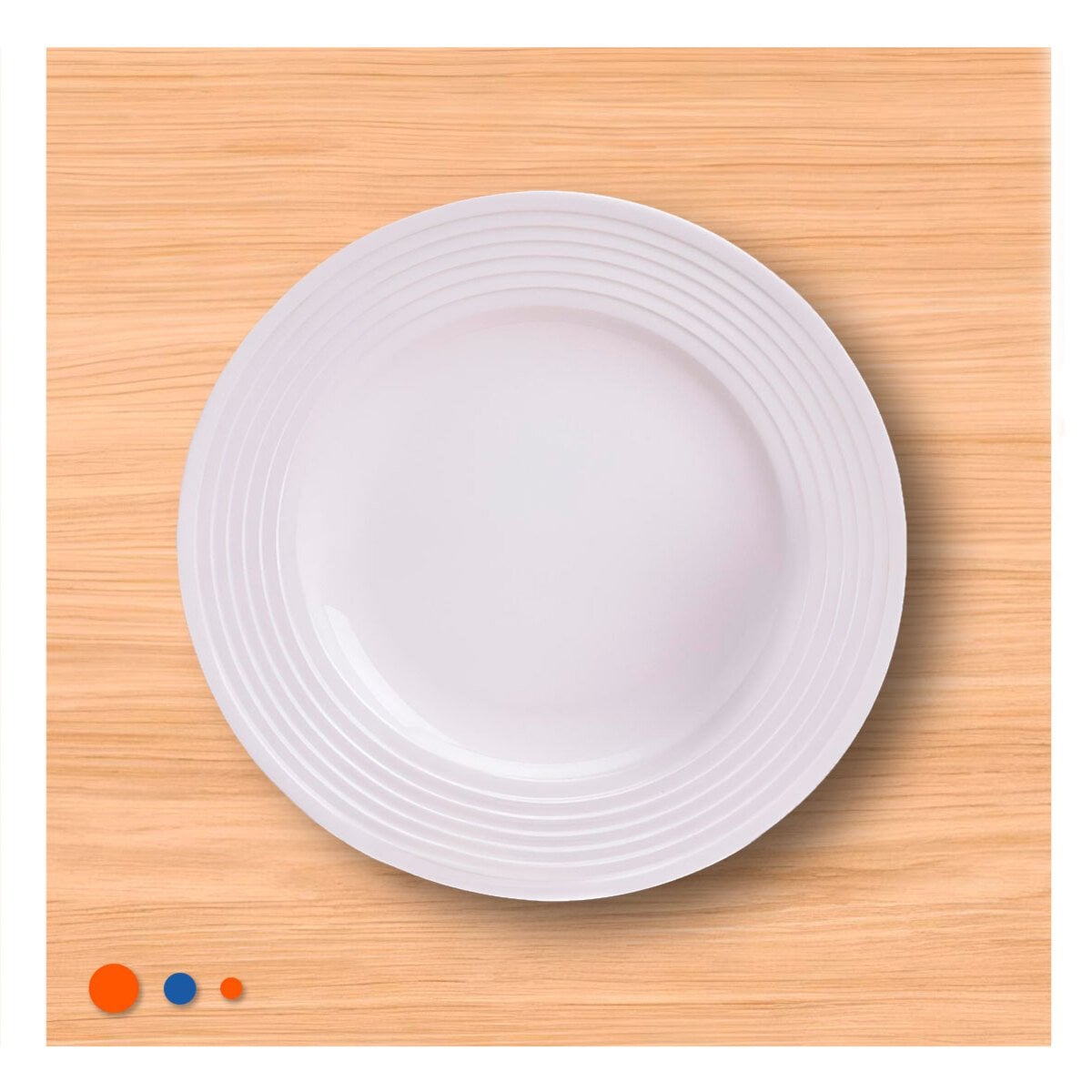 PACK4 COMPLEMENTO ELEGANTE CIRCULAR CON BORDE A RAYAS PARA CASA MODERNA - 2