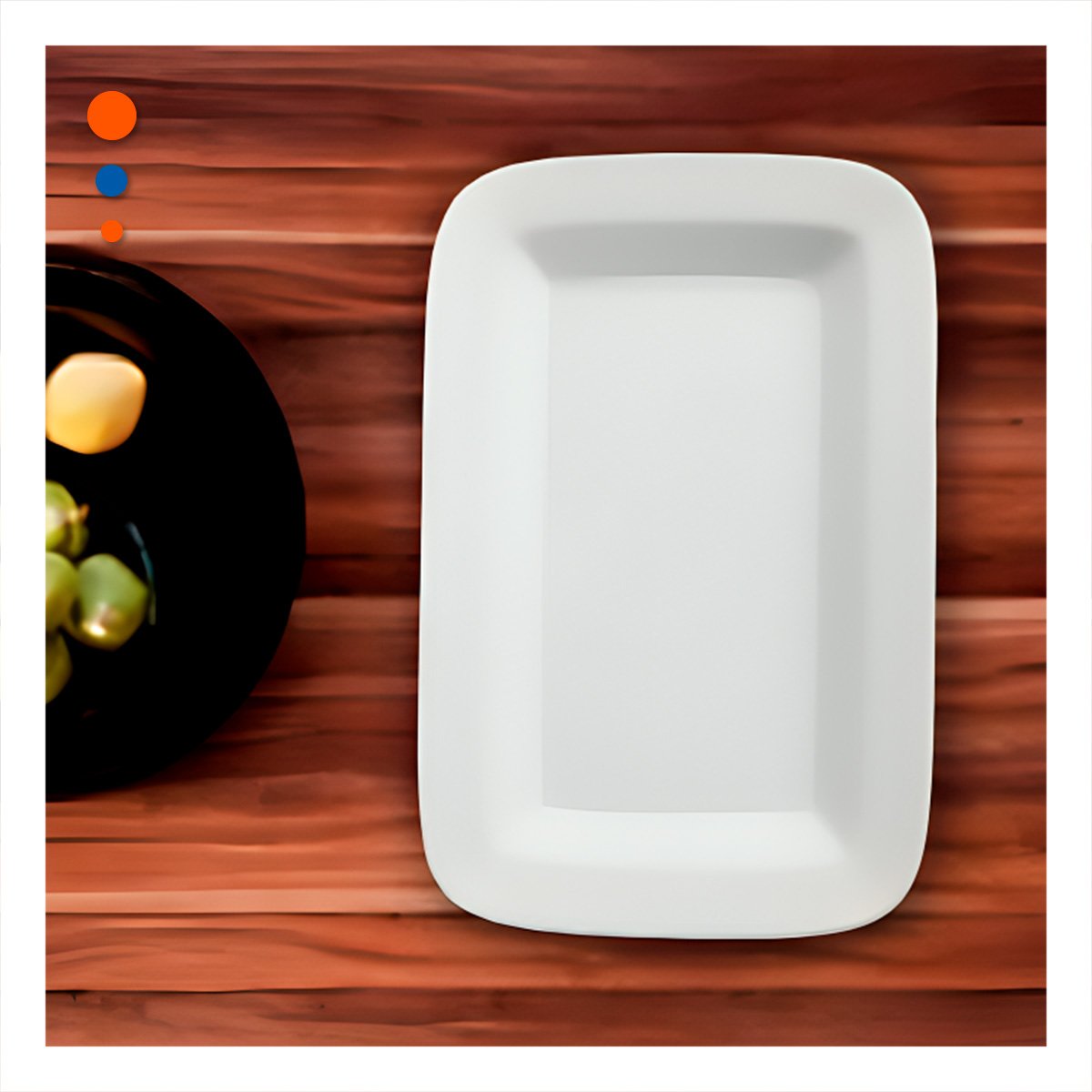 PACK12 COMPLEMENTO PARA CASA RECTANGULAR CON BORDE CURVO BLANCO Y+REGALO STICKER - 5