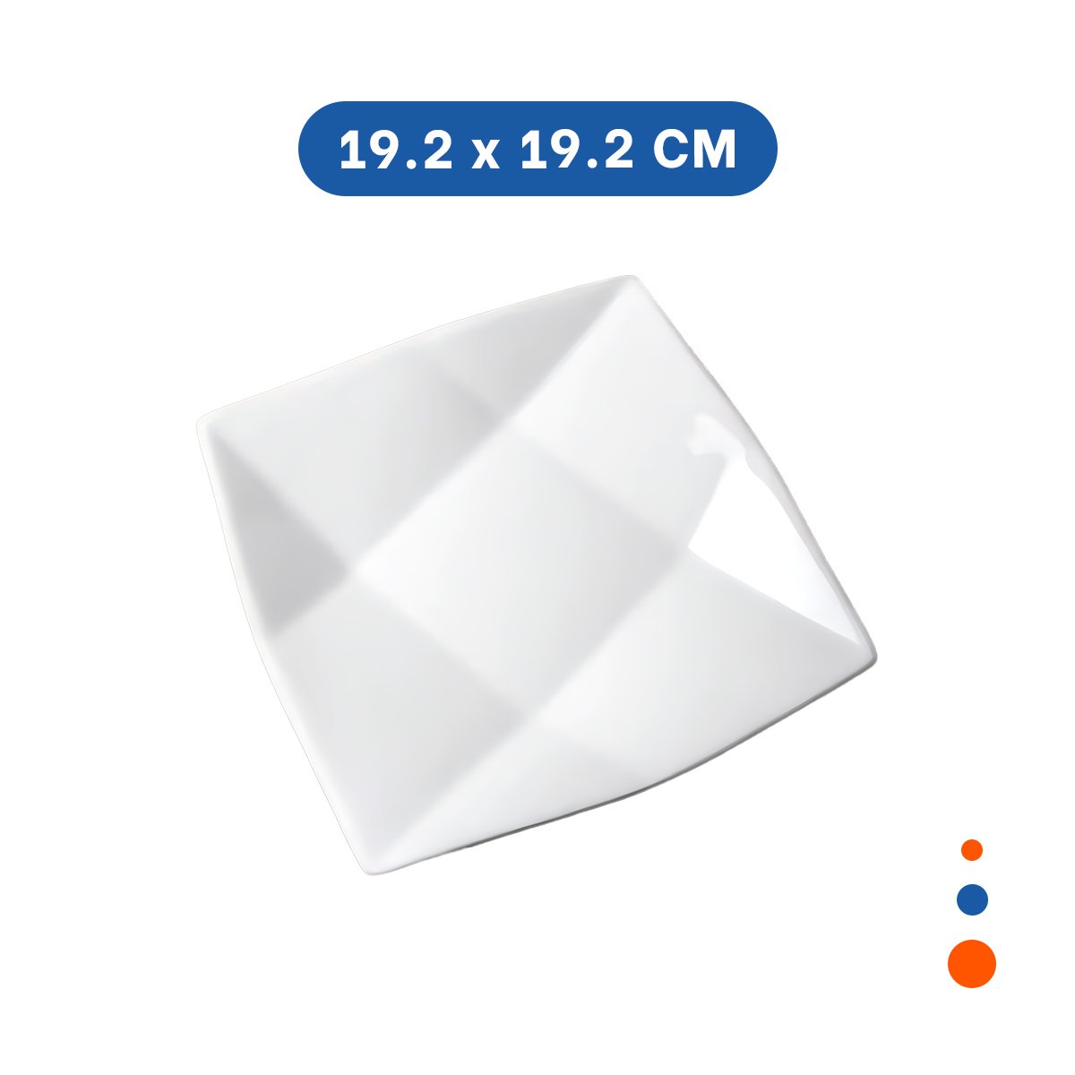 PACK2 PLATO ELEGANTE CUADRADO MODELO ORIGAMI PARA SERVICIO EN CASA - 4