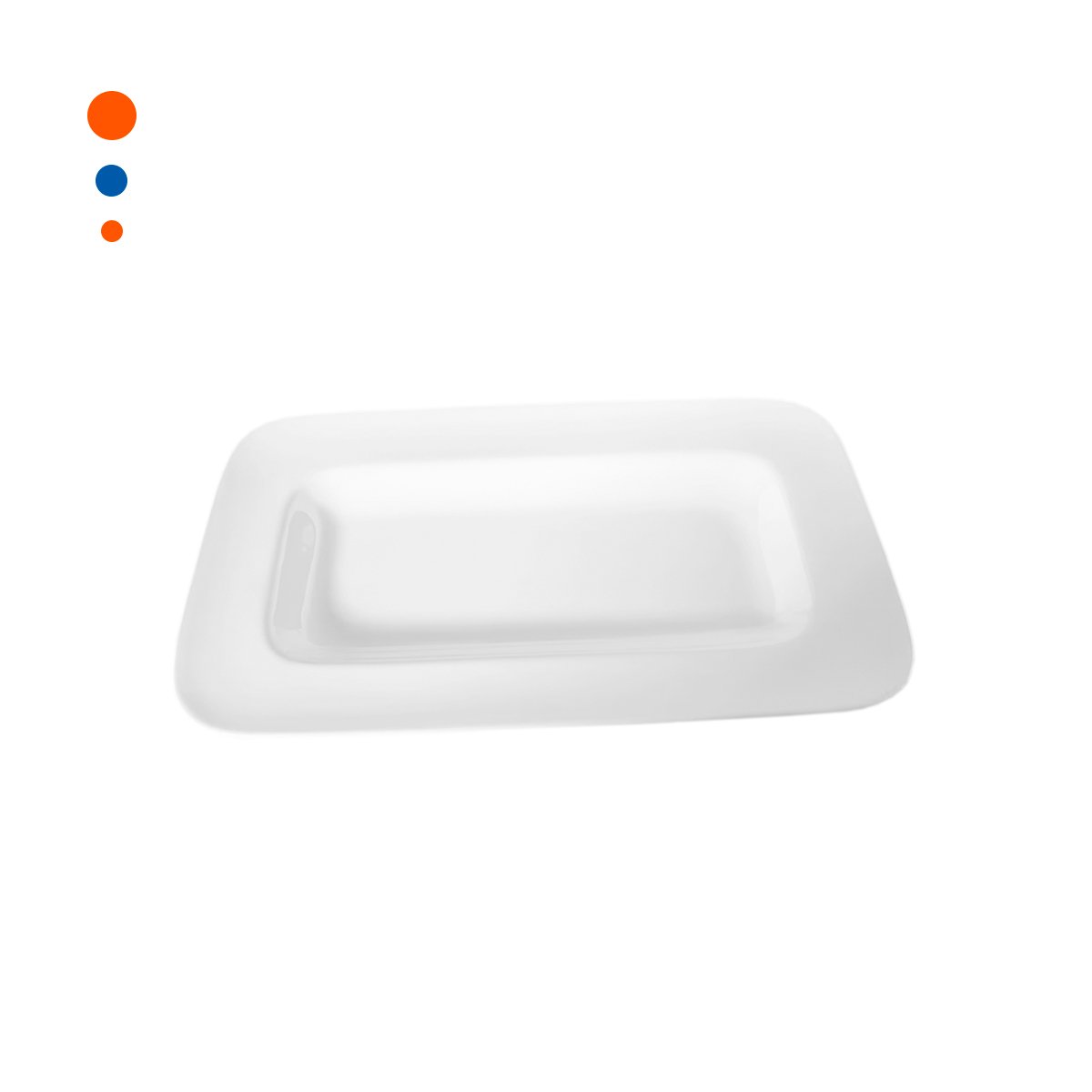 PACK2 COMPLEMENTO DECORATIVO RECTANGULAR CON BORDE CURVO BLANCO Y+REGALO STICKER - 2