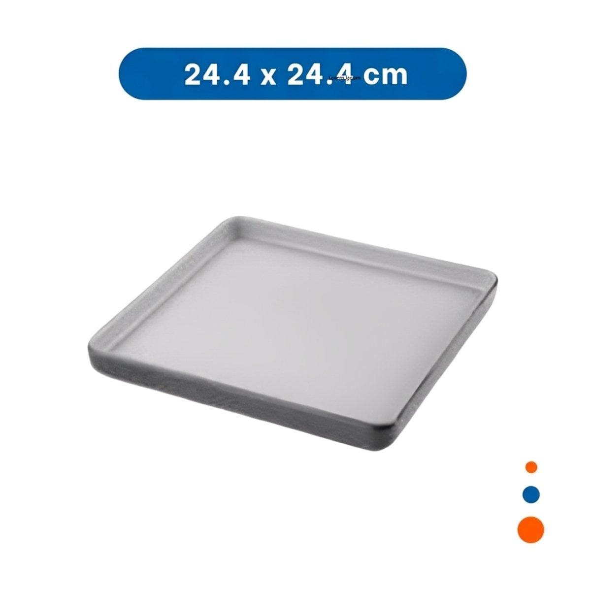 PACK2 VAJILLA ELEGANTE CUADRADA PLOMO PARA MESA PRINCIPAL Y EVENTOS Y+REGALO STICKER - 4
