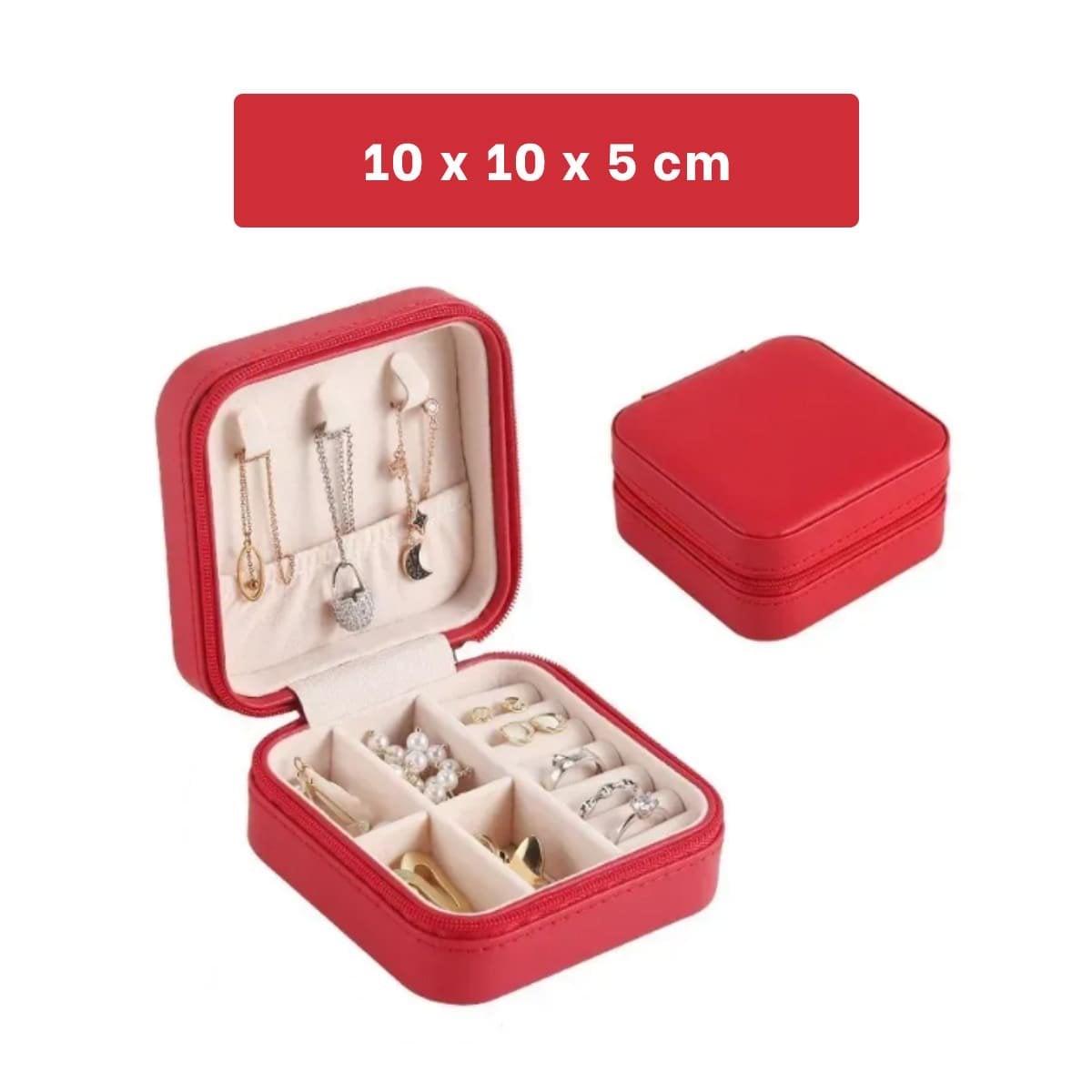 PRESENTACION JOYERO MINI PORTATIL PARA MUJER EN ROJO Y+POST IT - 4