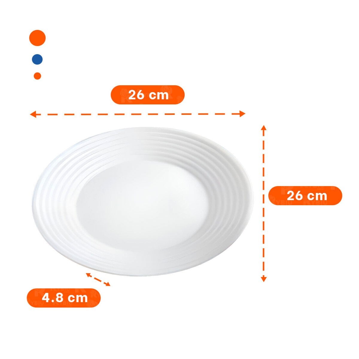 PACK6 CENTRO ELEGANTE CIRCULAR CON BORDE A RAYAS PARA COMEDOR FAMILIAR Y+PAPEL REGALO - 4