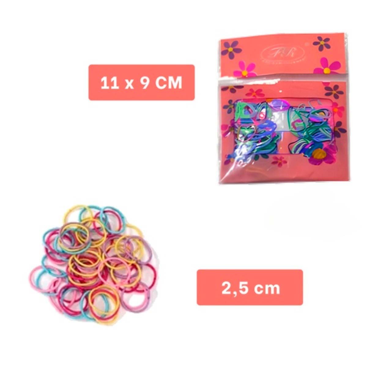 SET MULTICOLOR DE LIGAS PARA EL CABELLO 25MM PACK 10 Y+POST IT - 4