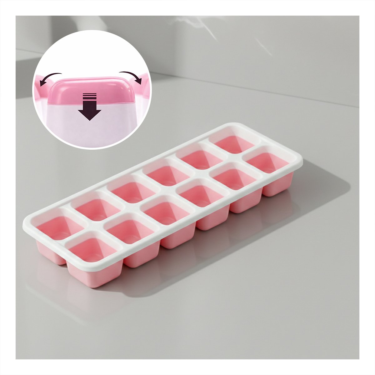 BANDEJA DE HIELO PARA LA COMODIDAD DE SUS HIJOS ROSADO 7X2 EN CENA Y+POST IT - 2