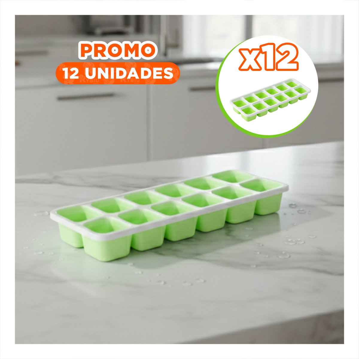 PACK12 DISPENSADOR COMPACTO DE MOLDES CON TAPA VERDE - 1
