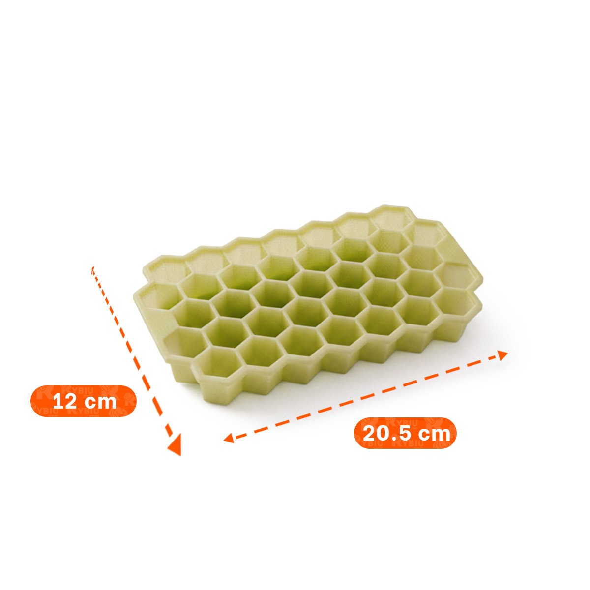 PACK12 MOLDE DE SILICONA AMARILLO 20,5X12CM CON CAPACIDAD PARA MUCHA GENTE - 4