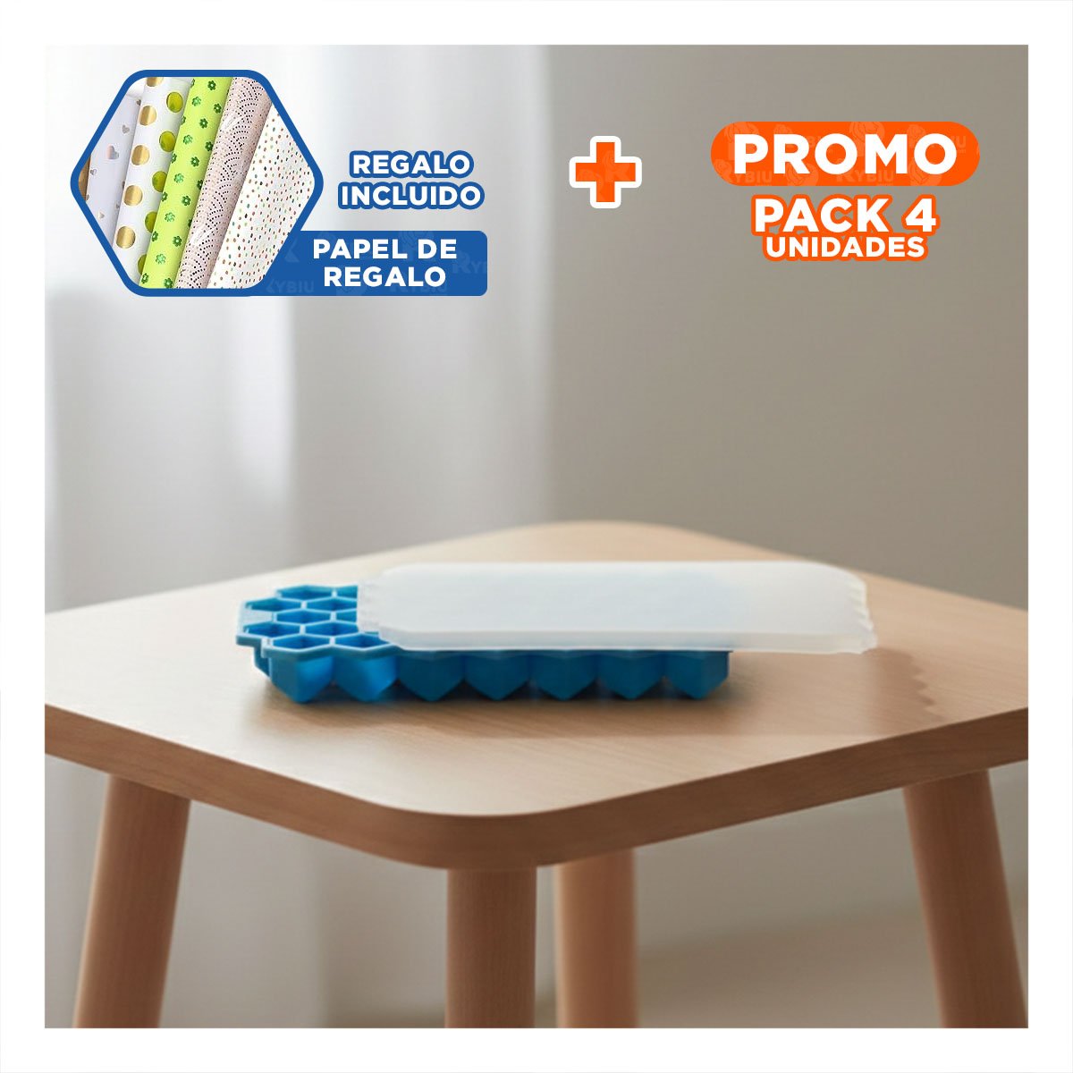 PACK4 ACCESORIO DE FRIO PARA LA ARMONIA DE SUS HIJOS CELESTE 20,5X12CM Y+PAPEL REGALO - 1