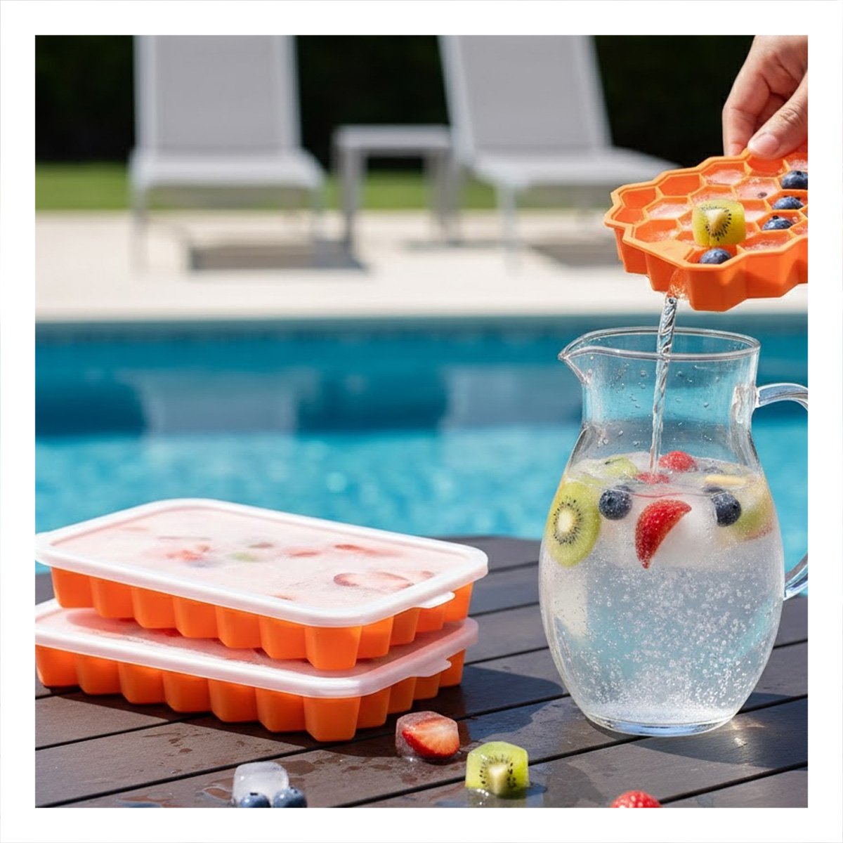 PACK2 MOLDE DE SILICONA NARANJA 20,5X12CM DE TACTO SUAVE PARA SUS MANOS Y+PAPEL REGALO - 2