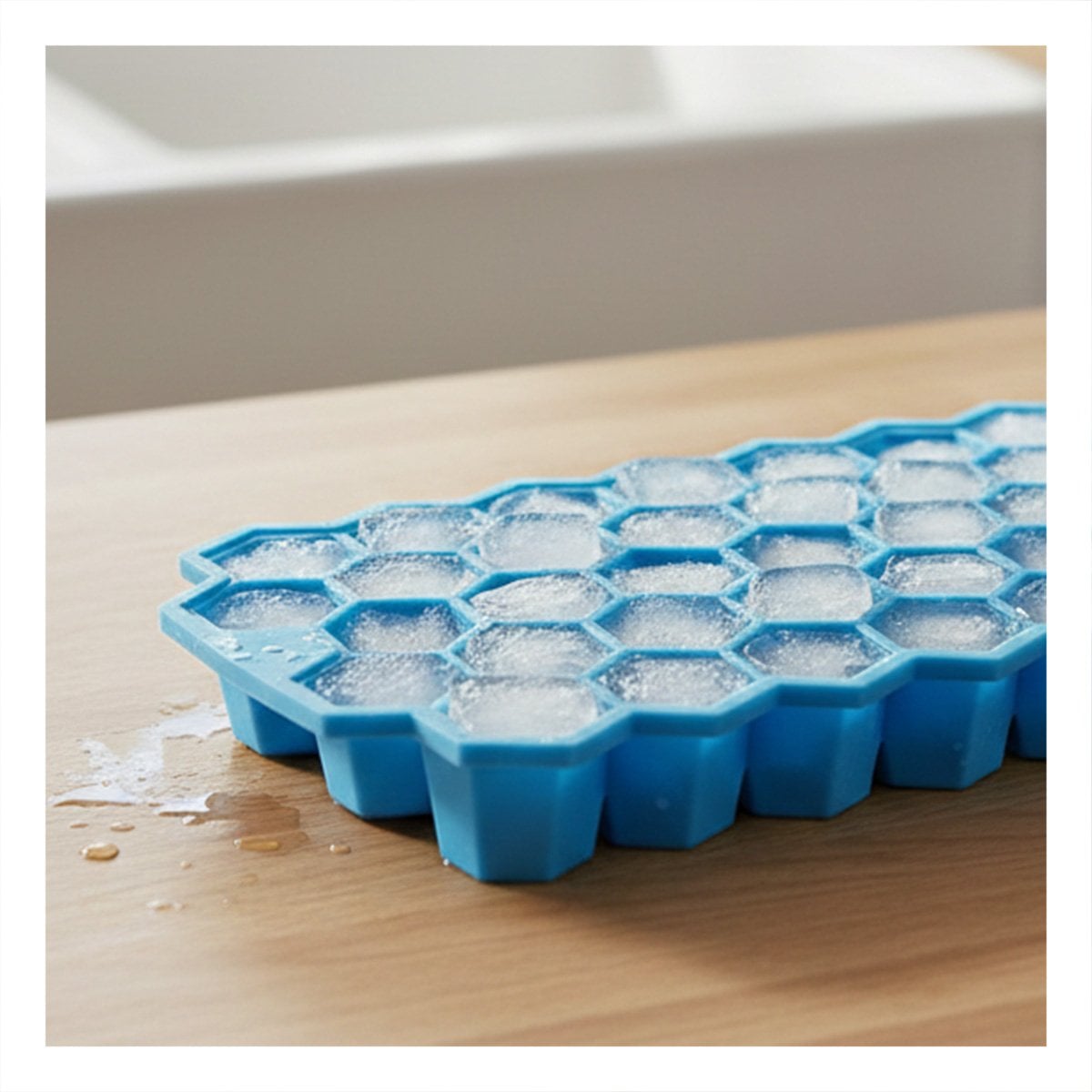 BANDEJA DE HIELO DE MODELO VERSATIL CELESTE 20,5X12CM PARA HOGAR - 2