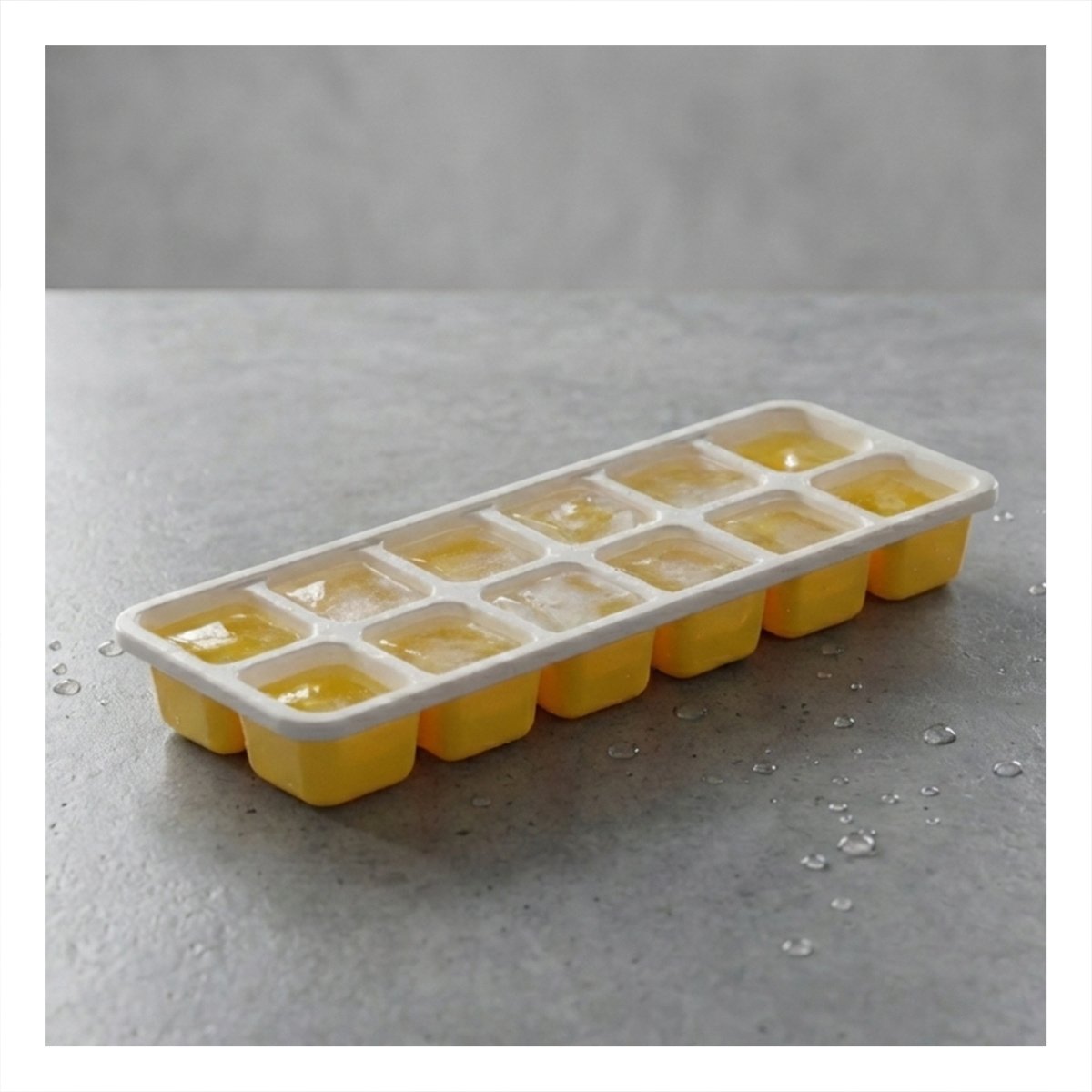 PACK12 FORMA COMPACTA PARA HIELO COCTELES Y PREPARACIONES AMARILLO - 2