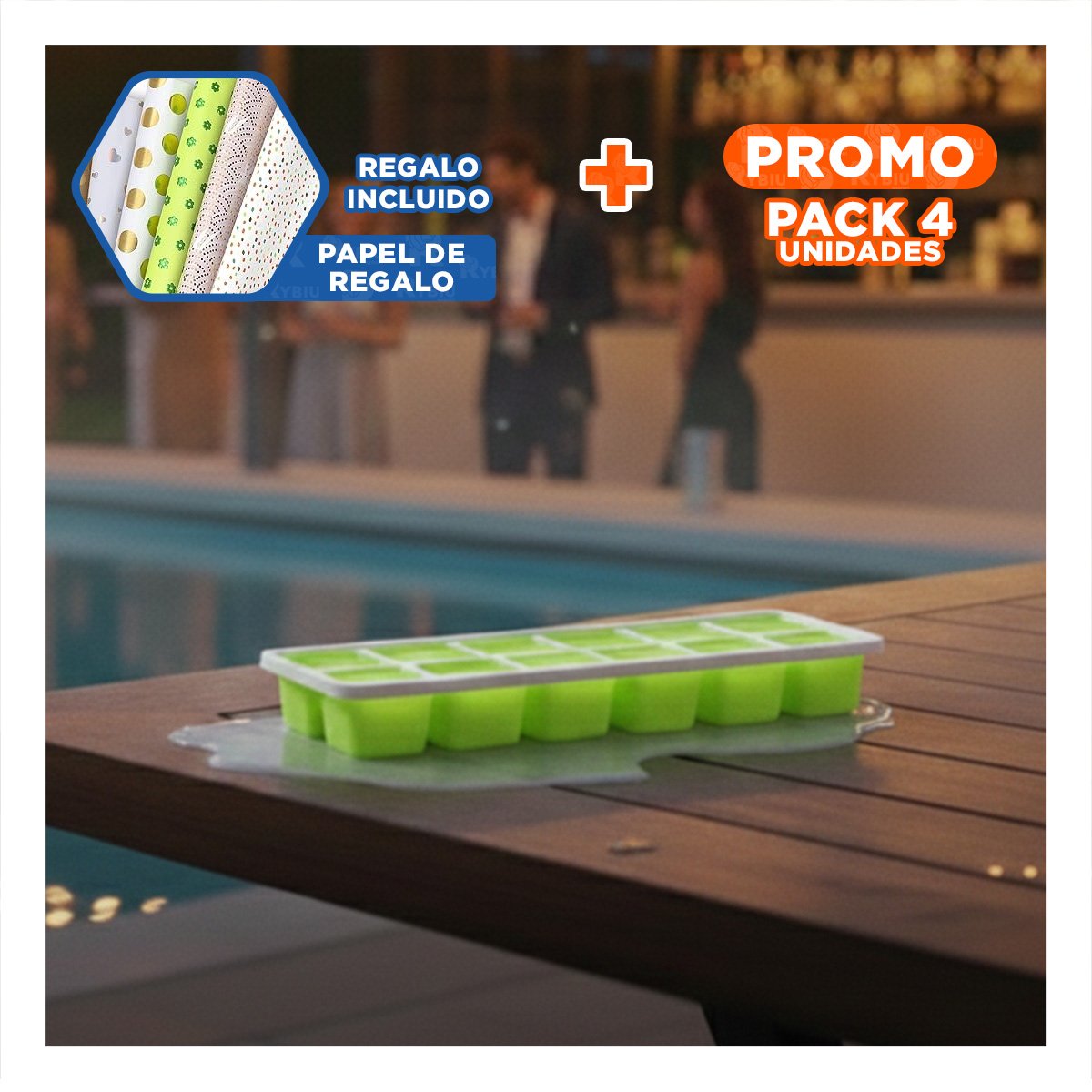 PACK4 CONJUNTO PRACTICA DE MOLDES PARA USO DIARIO VERDE Y+PAPEL REGALO - 1