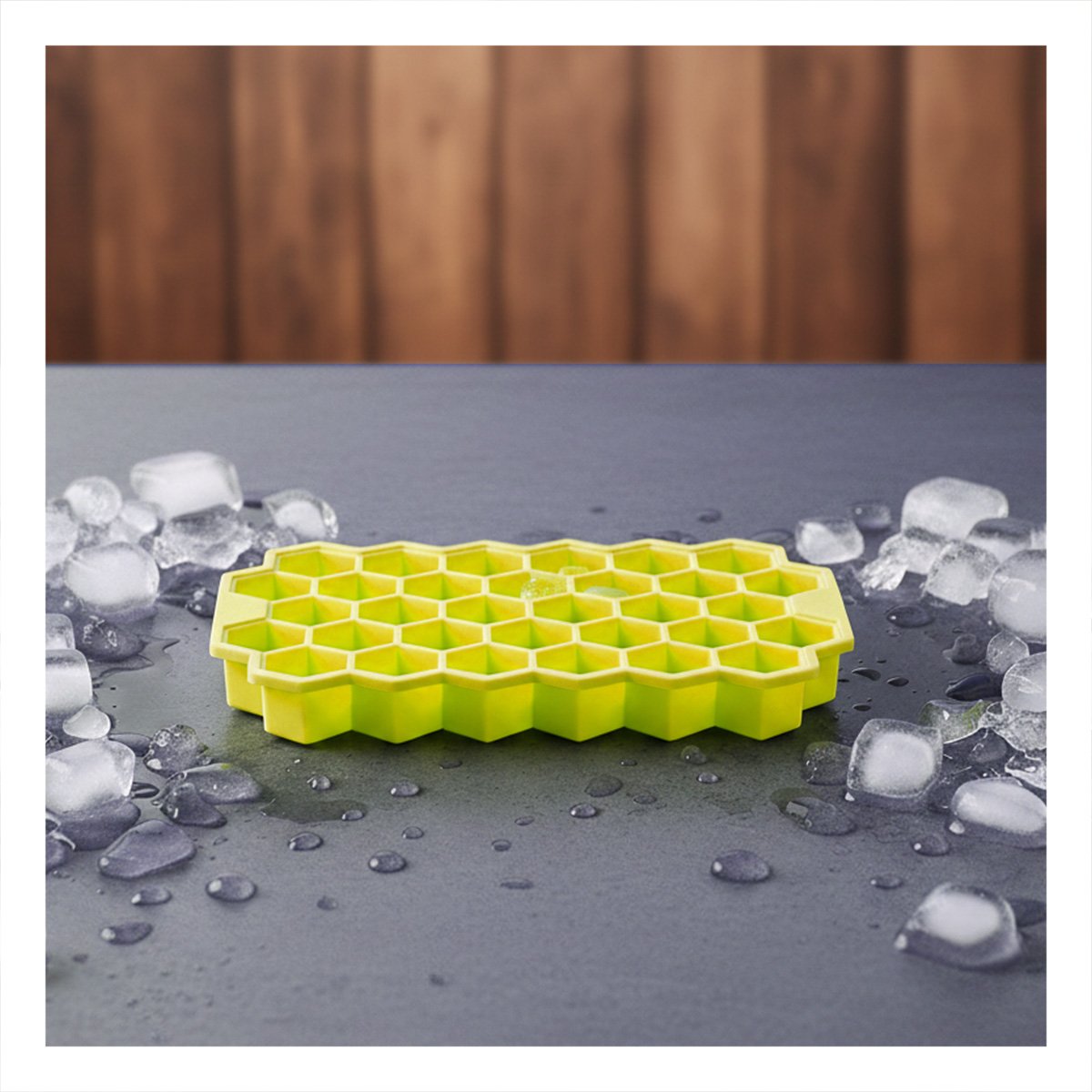 PACK4 BANDEJA DE HIELO CON ESTRUCTURA DE MUCHA FUERZA AMARILLO 20,5X12CM - 5