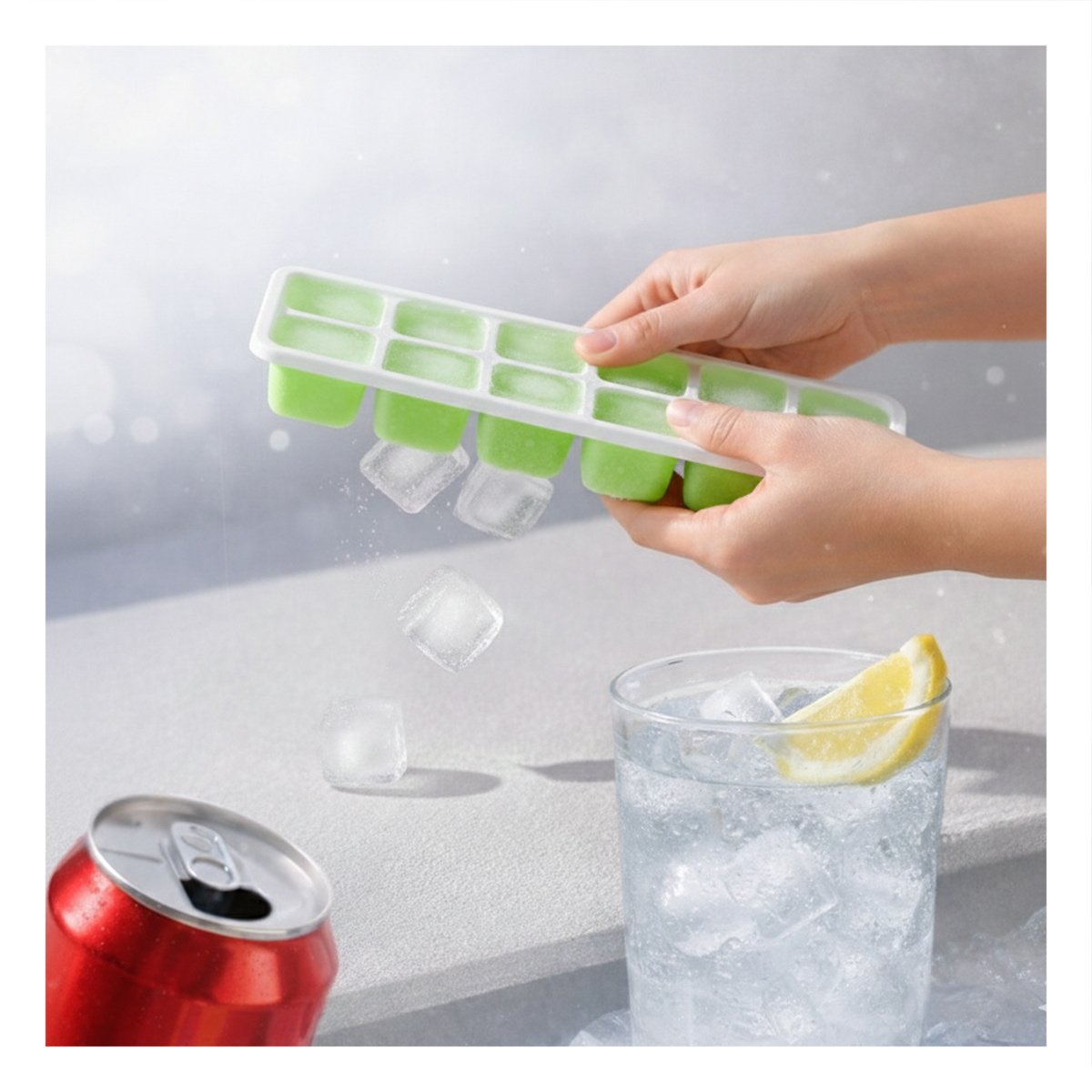 CUBETERA VERSATIL PARA CONGELAR AGUA Y FRUTAS VERDE - 2