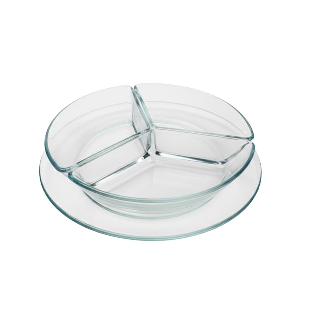 SET DE APERITIVOS TRANSPARENTE 3 DIVISIONES CON VISIBILIDAD DE SU CONTENIDO Y+PAPEL REGALO - 1