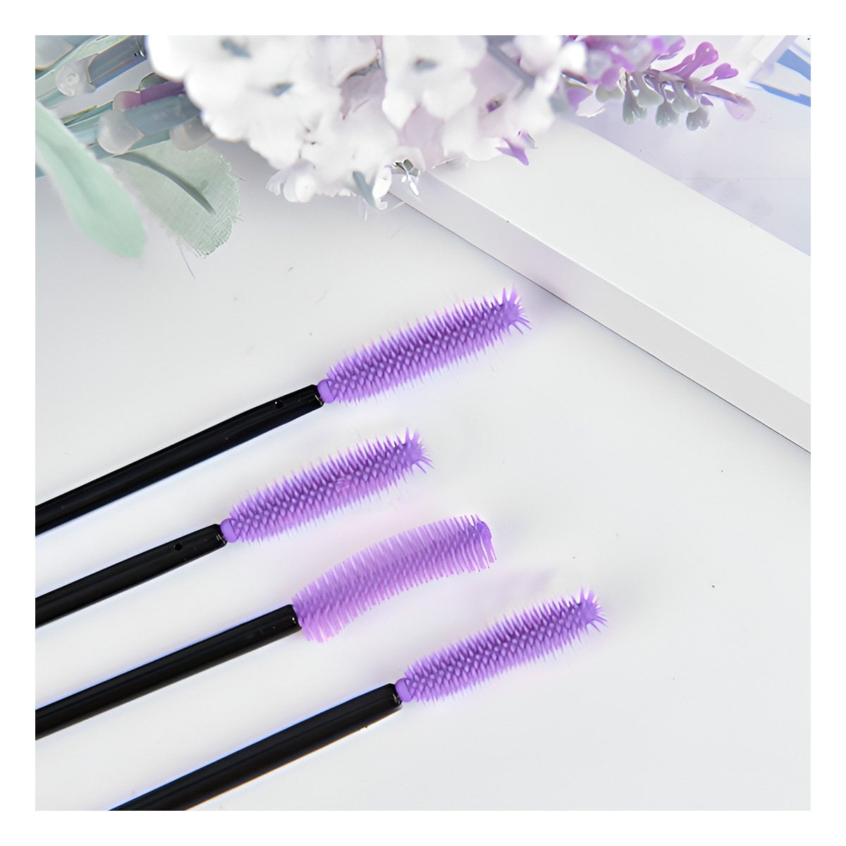 PEINE FLEXIBLE DE SILICONA PARA PESTAÑA Y CEJA 12 PZS MORADO Y+POST IT - 2