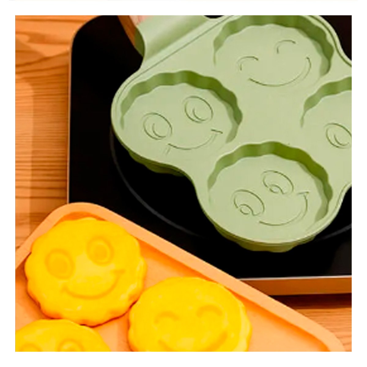 PLACA CREATIVA PARA HUEVOS PANCAKES Y TORTILLAS VERDE - 2