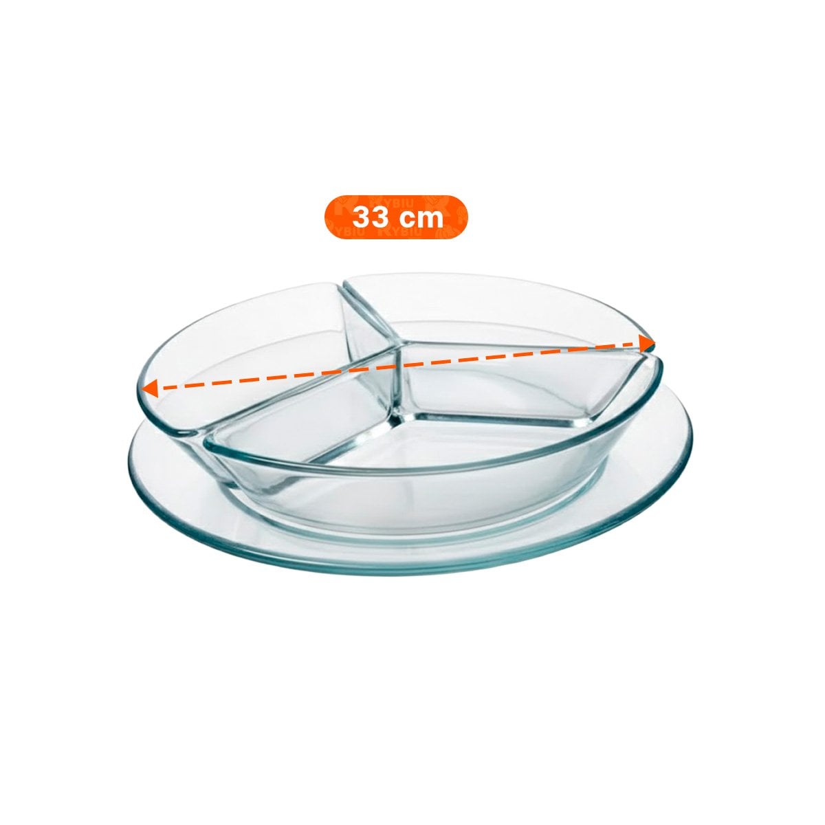 PACK2 BANDEJA BOTANERA TRANSPARENTE 3 DIVISIONES DE TACTO SUAVE PARA SUS MANOS Y+PAPEL REGALO - 4
