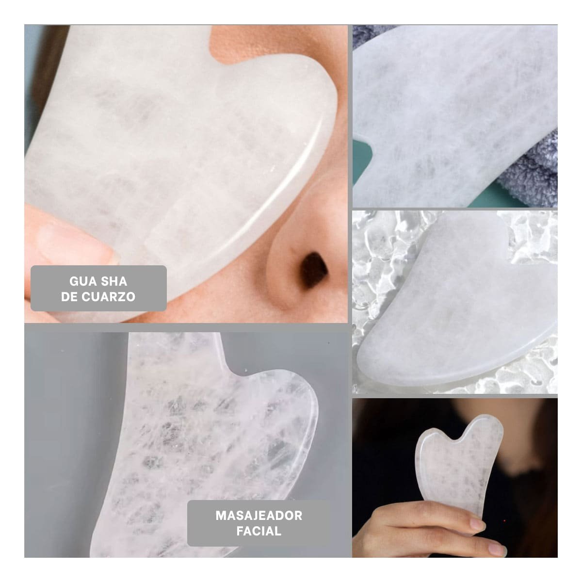 LINEA GUA SHA DE CUARZO PARA ROSTRO BLANCO Y+POST IT - 5