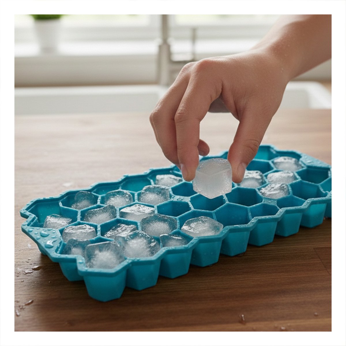 PACK12 MOLDE DE SILICONA CELESTE 20,5X12CM CON CAPACIDAD PARA MUCHA GENTE - 2