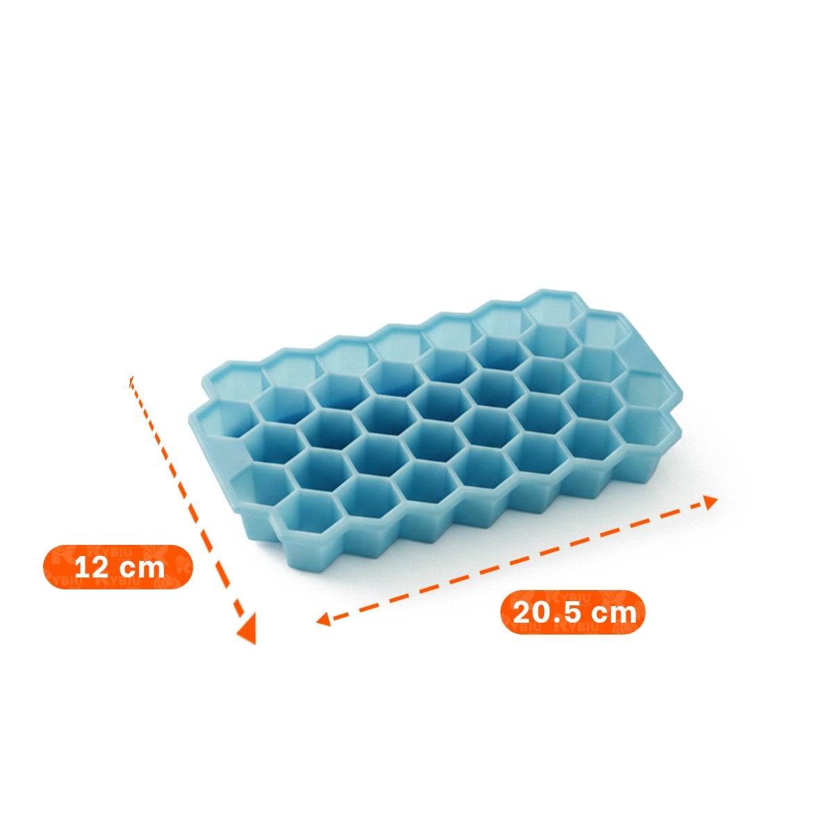 PACK12 MOLDE DE SILICONA CELESTE 20,5X12CM CON CAPACIDAD PARA MUCHA GENTE - 4