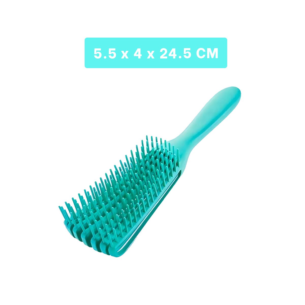 CEPILLO ERGONOMICO DESENREDANTE VERDE AGUA PARA CABELLO Y+POST IT - 4