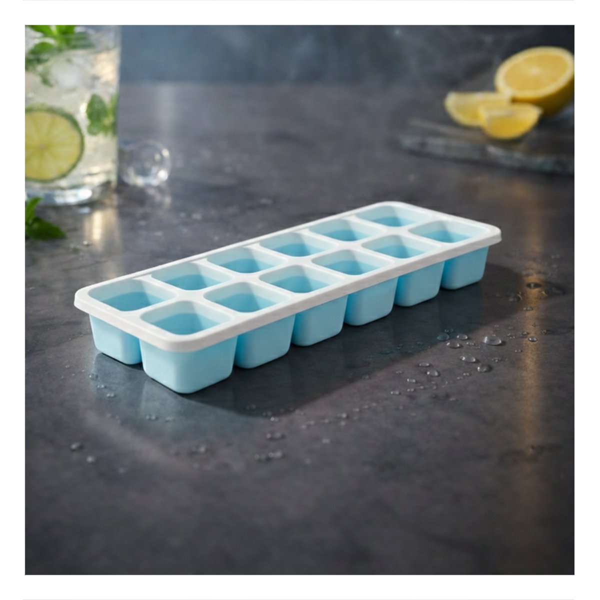CONJUNTO COMPACTO DE MOLDES PARA AGUA Y JUGOS CELESTE Y+REGALO STICKER - 2