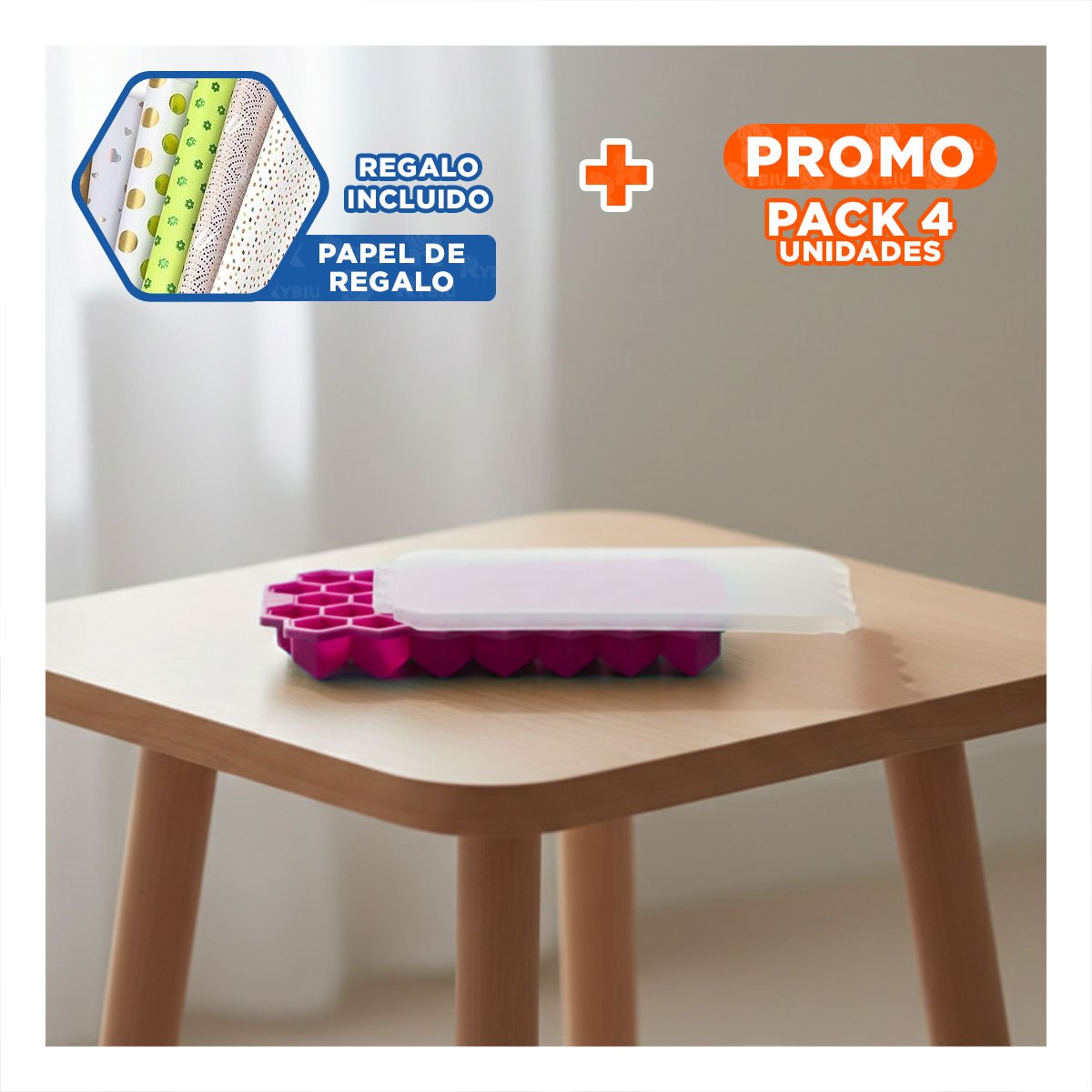 PACK4 ACCESORIO DE FRIO PARA LA ARMONIA DE SUS HIJOS ROSADO 20,5X12CM Y+PAPEL REGALO - 1