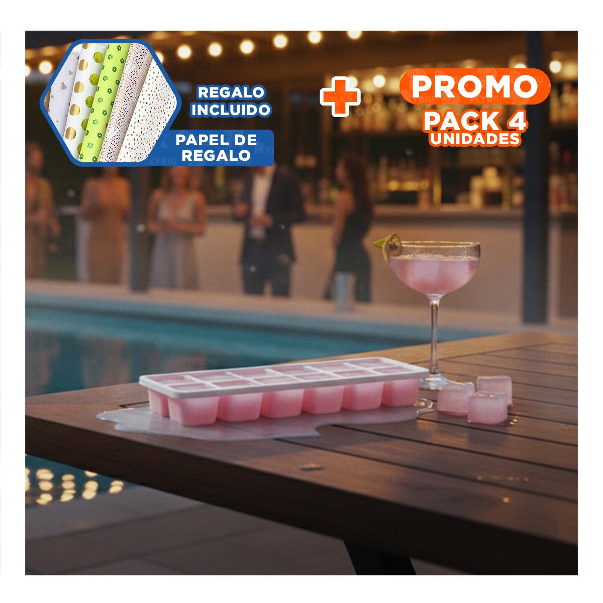 PACK4 ACCESORIO DE FRIO PARA LA ARMONIA DE SU HOGAR ROSADO 7X2 CON CLASE Y+PAPEL REGALO - 1