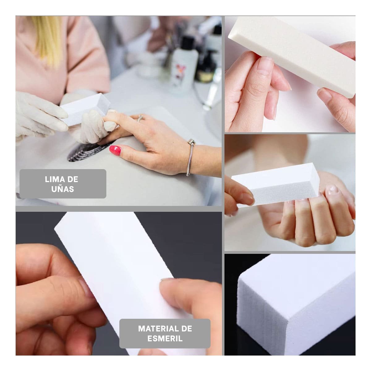 PULIDOR RESISTENTE DE UÑAS BLOQUE BLANCO PARA USO CONSTANTE Y+POST IT - 5