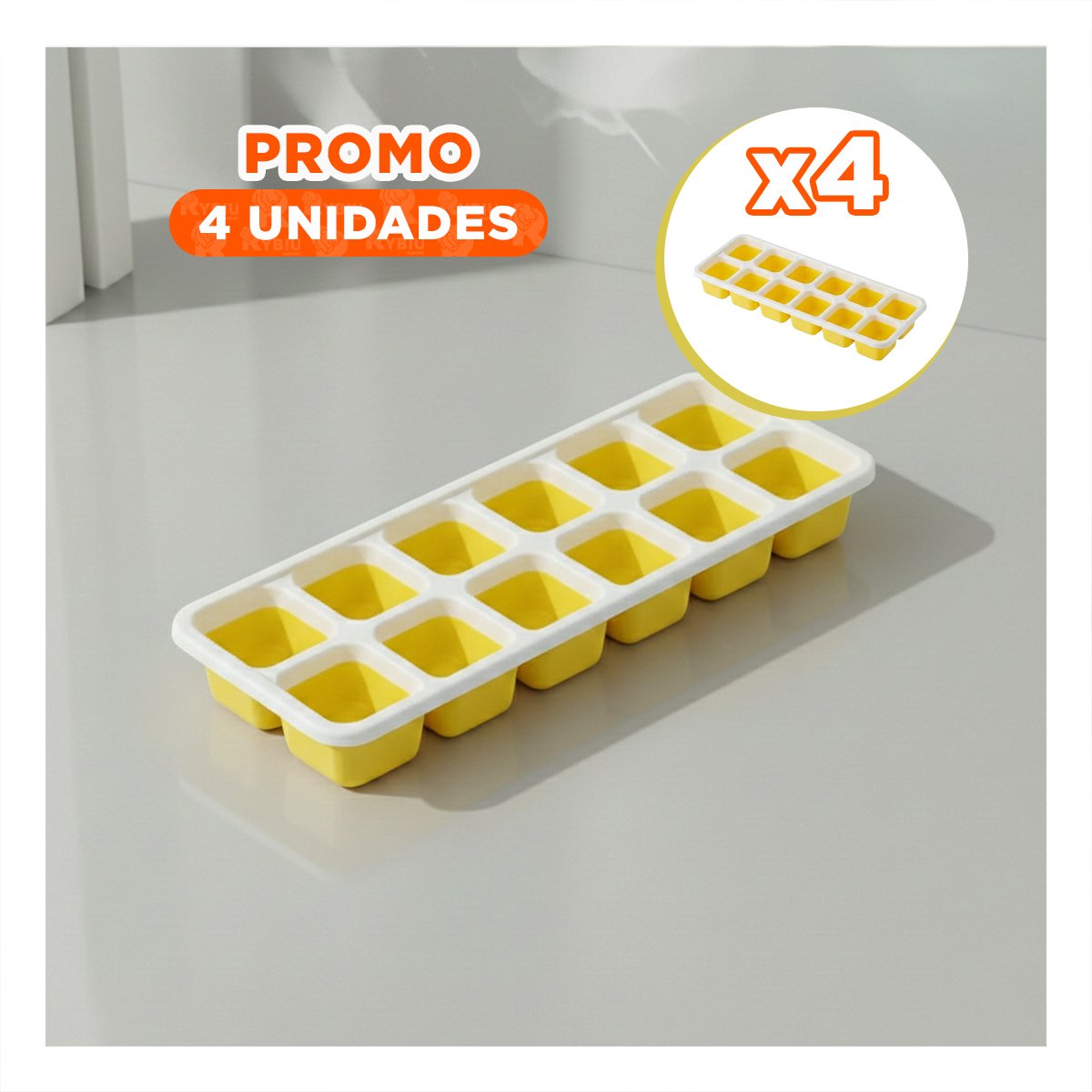 PACK4 ARTICULO APILABLE PARA COCINA FIESTA Y REFRIGERADOR AMARILLO - 1