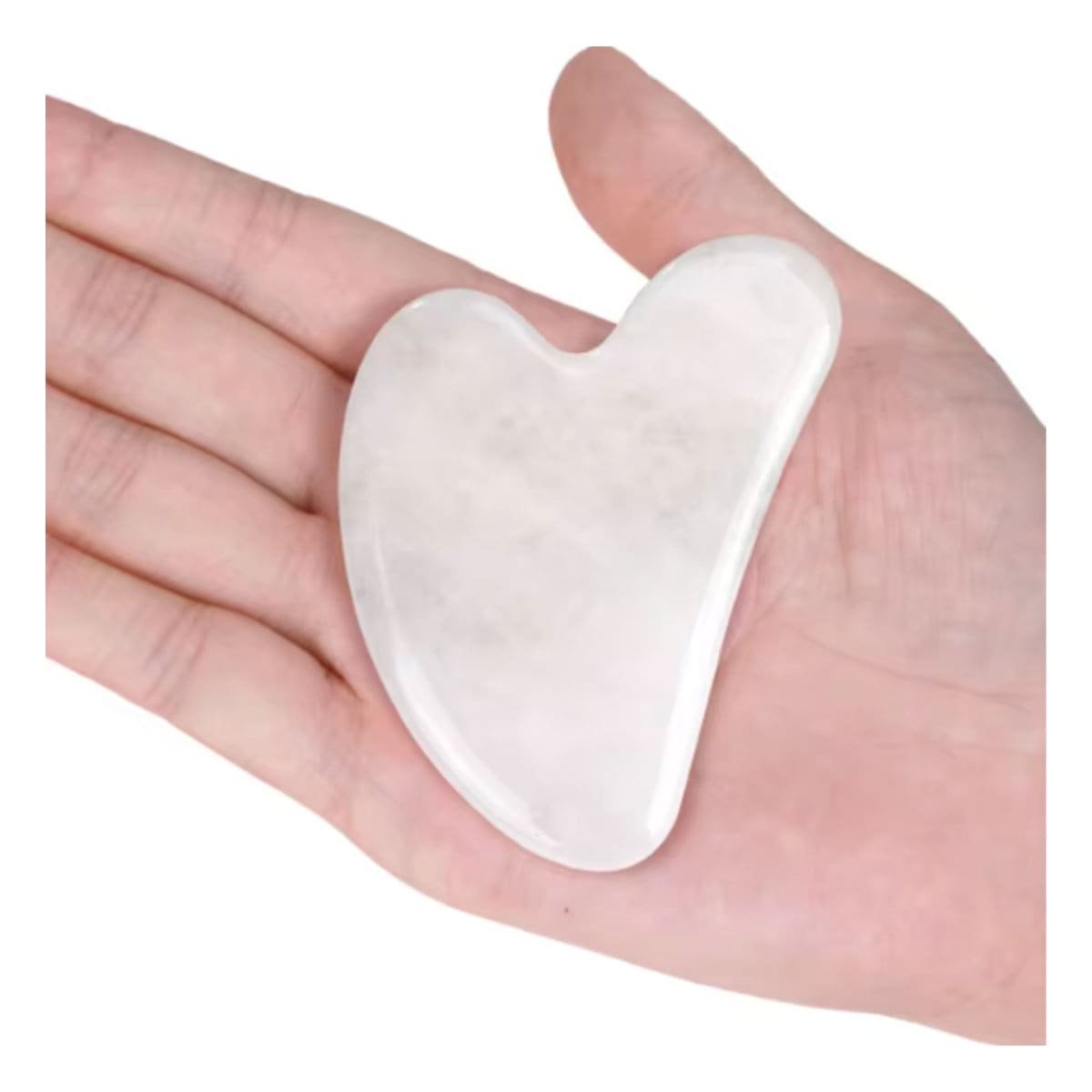 PACK6 MASAJE FACIAL CON GUA SHA DE CUARZO BLANCO Y+REGALO STICKER - 2