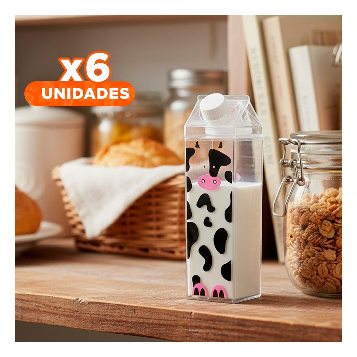 PACK6 JARRA DE LIQUIDOS MANCHAS NEGRAS Y ROSADAS 1L PARA EL DESARROLLO DE MENU Y+REGALO STICKER - 1