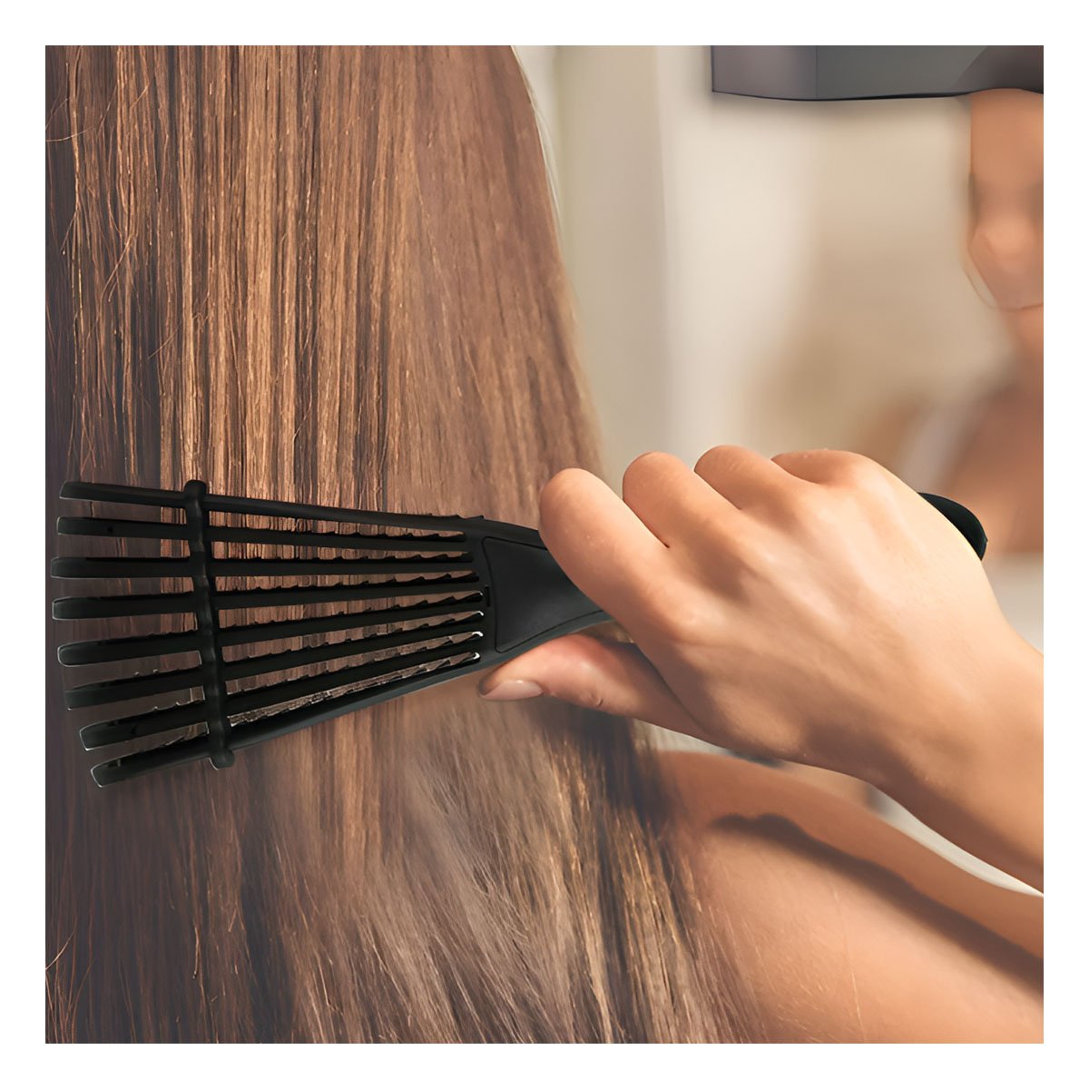 CEPILLO ERGONOMICO DESENREDANTE NEGRO PARA CABELLO Y+POST IT - 2