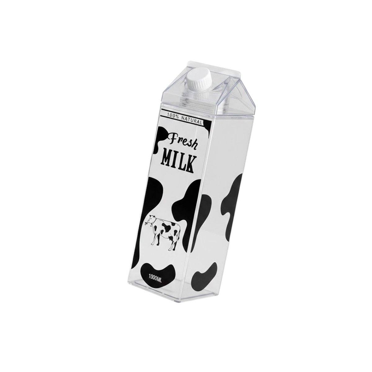 BOTELLA DE LECHE NEGRO TRANSPARENTE PARA BRINDAR SABOR CON HIGIENE Y+REGALO STICKER - 3