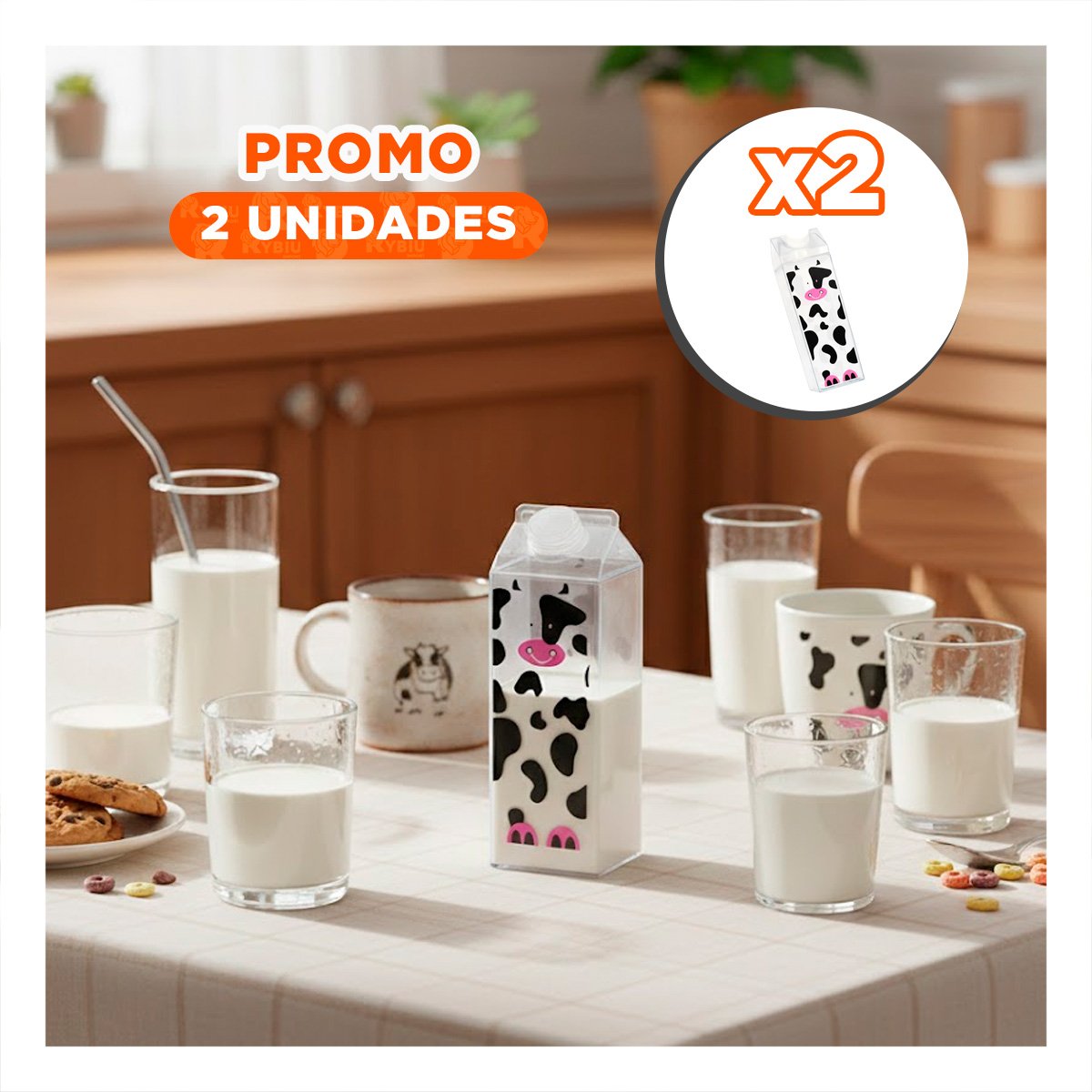 PACK2 ENVASE DE VIDRIO MANCHAS NEGRAS Y ROSADAS 1L PARA HISTORIAS EN MESA Y+REGALO STICKER - 1
