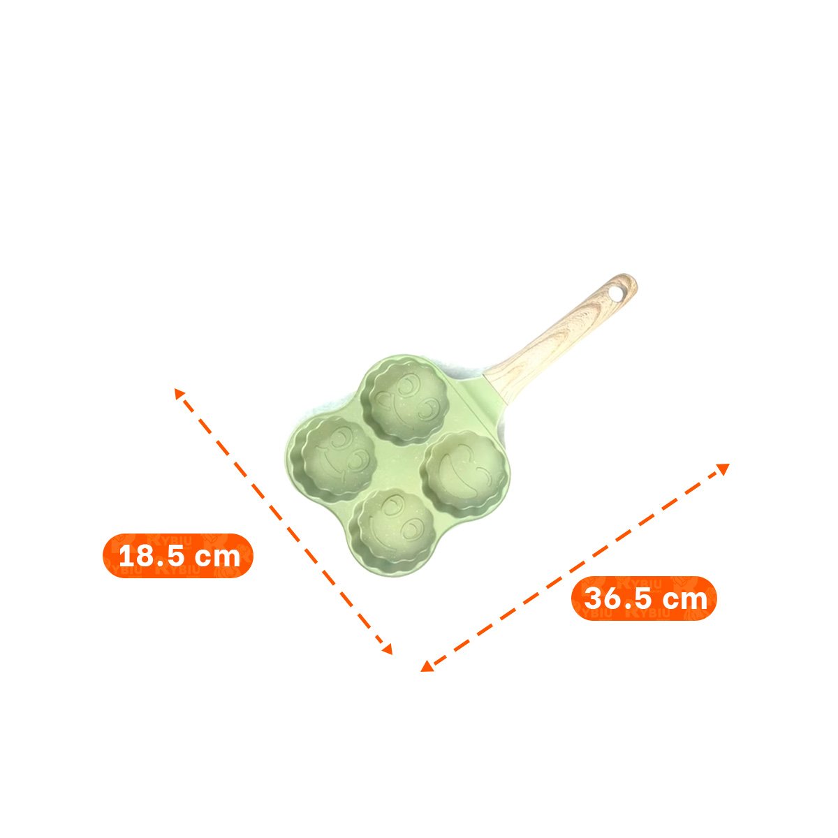 PACK2 RECEPTACULO ANTIADHERENTE PARA COCINA RAPIDA Y DESAYUNOS VERDE Y+PAPEL REGALO - 4