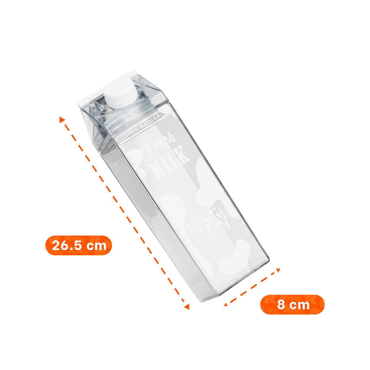 PACK6 JARRA DE LIQUIDOS BLANCO TRANSPARENTE 1L PARA EL DESARROLLO DE SU MENU Y+REGALO STICKER - 4