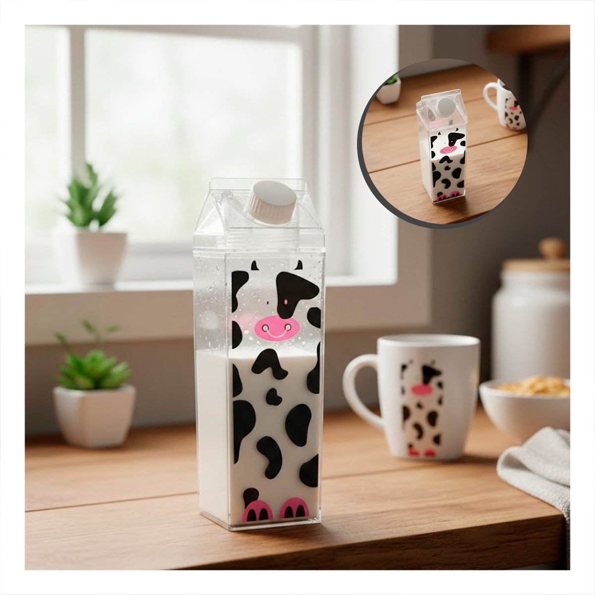 RECIPIENTE DE MESA MANCHAS NEGRAS Y ROSADAS 1L PARA LA COMODIDAD EN SU CENA Y+POST IT - 2