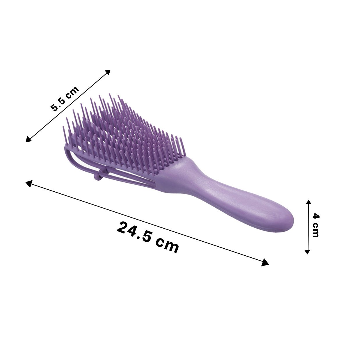CEPILLO ERGONOMICO DESENREDANTE MORADO PARA CABELLO Y+POST IT - 4